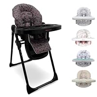 My Babiie MBHC8 Premium Highchair – Adjustable, 3 Recline Positions, 6 Height Settings, Removable Tray, Padded Seat, Foldable, for Toddler, from 6 Months to 3 Years (15kg) – Hot Pink Leopard