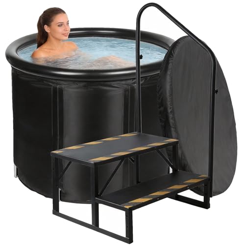 2 Step Swimming Pool Steps with Handrail - Heavy Duty...