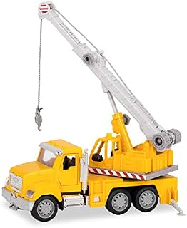 DRIVEN by Battat – Micro Crane Truck – Toy Crane Truck with Lights