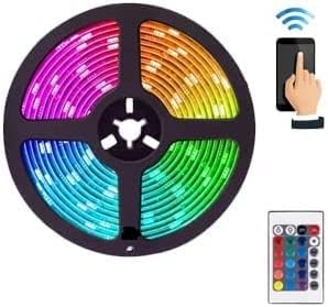 Twisted Minds Gaming Monitor/Tv RGB LED Strip Wifi, 5050 RGB Lights, Waterproof, 5 Meter, Strip Color White-Works with Alexa & Google | TM-LED-5M