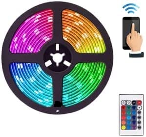 Twisted Minds Gaming Monitor/Tv RGB LED Strip Wifi, 5050 RGB Lights, Waterproof, 5 Meter, Strip Color White-Works with Alexa & Google | TM-LED-5M
