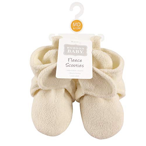 Hudson Baby Unisex Cozy Fleece Booties, Cream, 0-6 Months #TOP2