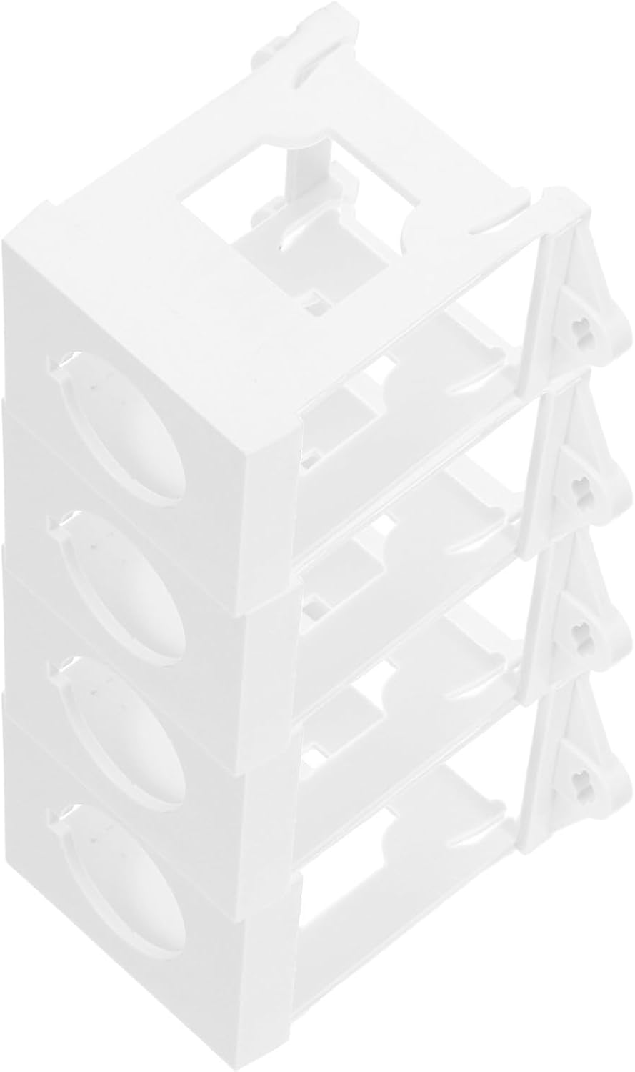 MAGICLULU 4pcs White Rail Mounting Brackets for 22mm Push Button Switches, Rail Adapter for Potentiometer and Emergency Stop Button, Electrical Switch Mounting Support for Home, Office,