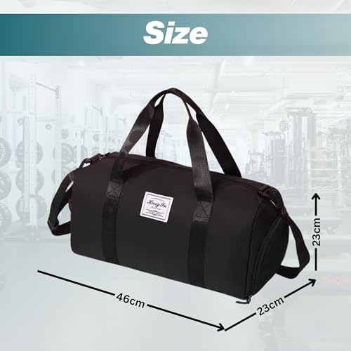 Image of KARRIER Multi-Function Large Capacity Travel Bag | Water-Resistant Gym & Weekend Duffle Bag (Black-CarryDuffel)