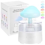 Nuages De Pluie Humidificateur D'air 400 ml, 3 Modes Pluie/Veilleuse 7 Couleurs, Simuler la Chute de Gouttes de Pluie, Aide à Dormir Et à Se Détendre