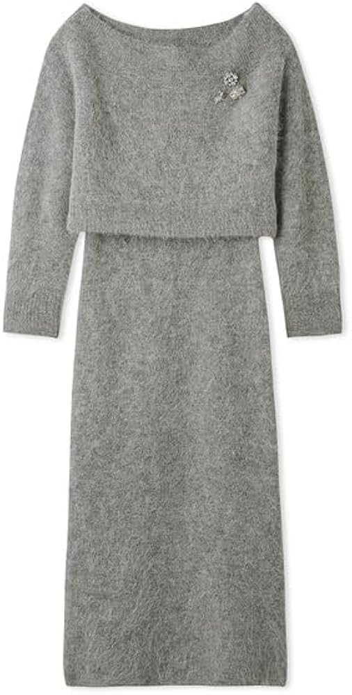 新品タグ付き CELFORD ブローチ付きニットセットアップ 38 CELFORD（セルフォード） (セール30%OFF) ブローチ付きニット