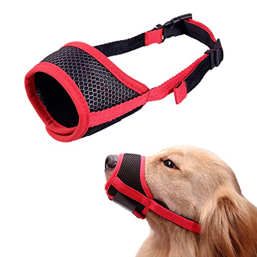 iTGOOS Bozal para Perros De Malla,Malla De Nailon Bozales para Perros,Bozal Perro Anti-Mordedor Prevenir para Morder Ladrar Y Comer para Perros Pequeños Medianos Grandes (M) Cover