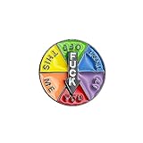 Fuck Enamel Pin - Funny Color Wheel Spinning Pins - Cute Aesthetic Badges Brooches for Backpack