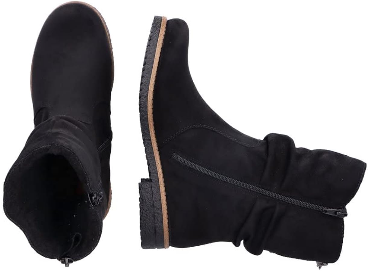 Rieker Donna Stivaletti Z3494 – Signora Bottini Invernali Con Tacco A Blocco E Cerniera - 4