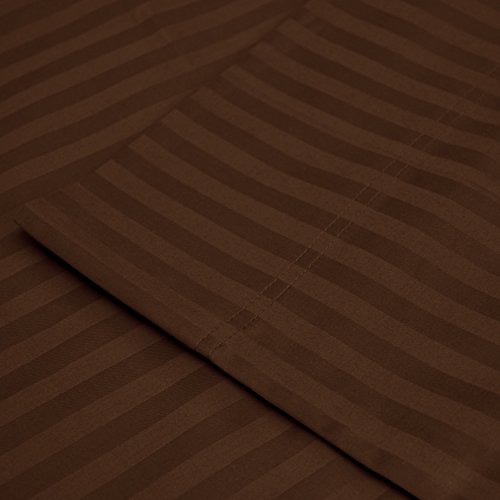 Impressions by Luxor Treasures 100% Egyptian Cotton 650 Thread Count Sheet Set, Chocolate, Twin XL, 3-Piece