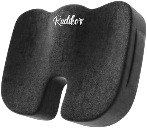 Orthopädisches Sitzkissen Mit Rückenlehne – Memory Foam, Rutschfeste Silikon-Noppen, Für Büro & Auto