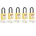 Produktbild Lockout Tagout Lock, 5 Sets Kompaktes Lockout Vorhängeschloss für den industriellen Einsatz für Lock Out Tag Out Stationen(Gelb)