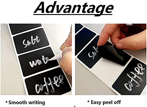 Wavy Shape Chalkboard Labels,Erasable Reusable Rectangle Blackboard Stickers With 1 Liquid Chalk Pen,150 Pieces,For Jars, Spice, Craft, Home, Kitchen, Parties Decoration, Craft Rooms, Weddings #TOP2