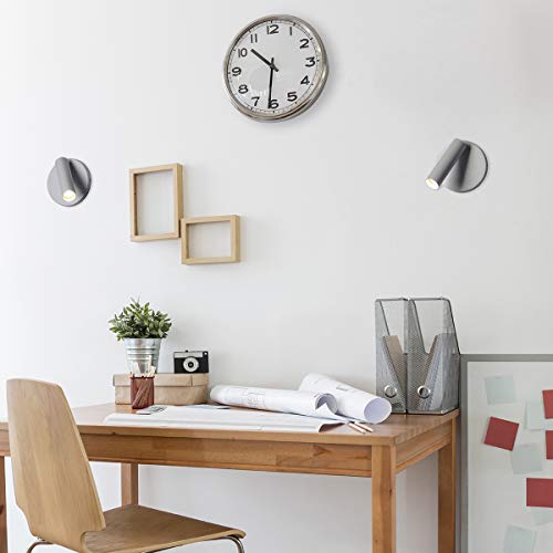 Vidalite Modern Led Surface Pinhole Monopoint Sconce, 180° Rotatable Flush Mount Spot Light Head Dimmable 3000K 600 Lumens, Silver #TOP6