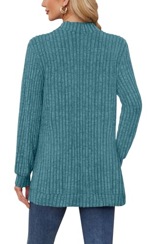Image of DB MOON Womens Long Cardigan Sweater Lightweight Open Front Long Sleeve Outfits with Pockets