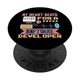 Mon cœur bat pour un développeur de logiciels PopSockets PopGrip Interchangeable