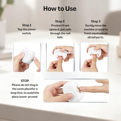 Image of TecoKart Electric Nail Trimmer - Automatic Cutter for Adults & Baby, Rechargeable Nail Grinder for Smooth Grooming, Safe Portable Nail Care Tool for Family Use
