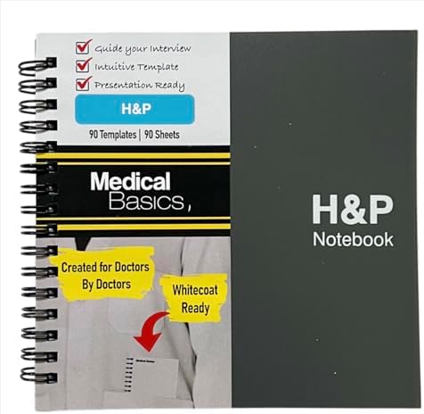 Amazon.com : H&P Square Notebook – History & Physical Template Notebook ...
