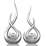 XMGZQ Moderne abstrakte Kunst, Heimdekoration, Akzent, zeitgenössische Statuen, Couchtischdekoration für Wohnzimmer, Tischdekoration für Esszimmer, Keramik-Skulpturen, Krimskrams für TV-Ständer