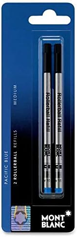 Montblanc(R) Refills, Rollerball, Medium Point,Pacific Blue, Pack Of 2