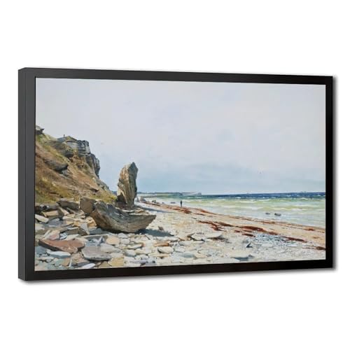 Hogklint Cliff Gotland impression sur toile : habillez facilement un mur vide sans percer