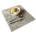 Modern-Twist, Silicone Hand Silk-screened Placemat, Hatch, Black