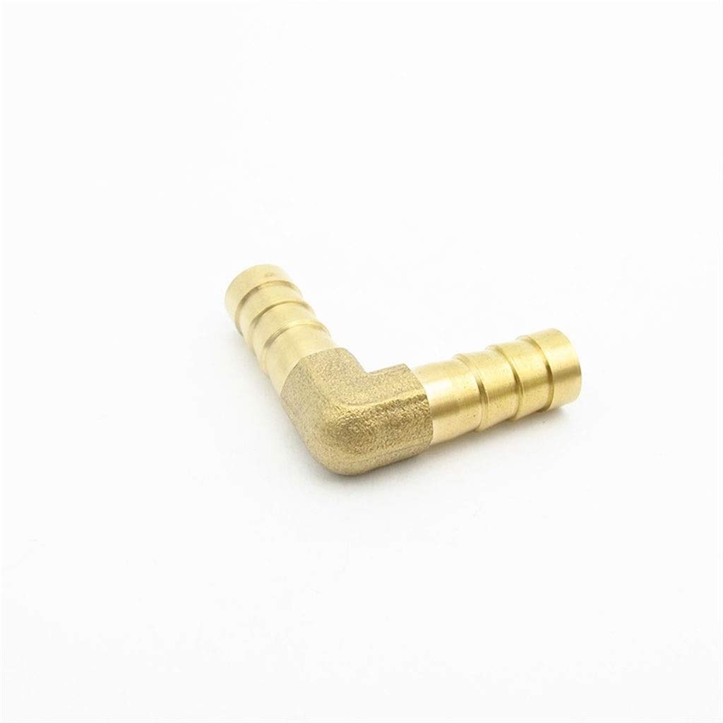 Złącze węża 4mm 5mm 6mm 8mm 10mm 12mm 14mm 16mm 19mm Kolano z zadziorem do węża, mosiężne złącze do rur z zadziorem, do paliwa, gazu, wody(19mm OD)