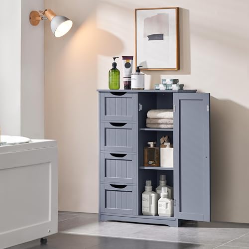 image for Yaheetech Bathroom Floor Cabinet, Freestanding Storage Organizer Unit 