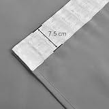 JIUZHEN rideaux occultants gris 117 x 137 cm, lot de 2 panneaux photo 4