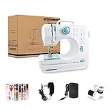 Domaier Electric Household Sewing Machine with Sewing Kit, Mini Portable Stitching Machine, 12...