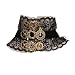 Produktbild Daimay Gotisch Choker Halskette Halsband Ketten Victorian Steampunk Retro Zahnräder Zahnrad-Blumen für Halloween Ostern Lolita Spitze Geschenk  Schwarz Y390