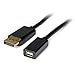 3 ft DisplayPort to Mini DisplayPort 1.2 Video Cable Adapter M/F - DisplayPort 4k with HBR2 support - DP (M) to Mini DP (F)
