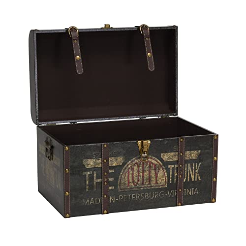 Household Essentials 9243-1 Large Vintage Decorative Home Storage Trunk - Luggage Style , Brown #TOP1