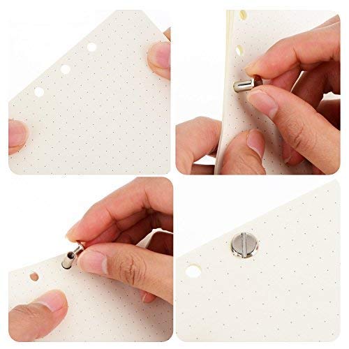 75 Sets Silvery Chicago Screws Assorted Kit, Nail Rivet Chicago Button, Screw Posts Metal Accessories For Diy Leather Decoration Bookbinding Round Flat Head Stud Screw #TOP3