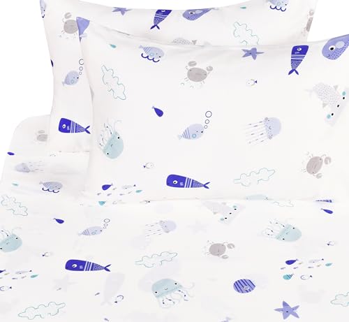 j-pinno mariposa doble juego de sábanas dormitorio decoración regalo, 100% algodón, sábana encimera + bajera + almohada juego de cama