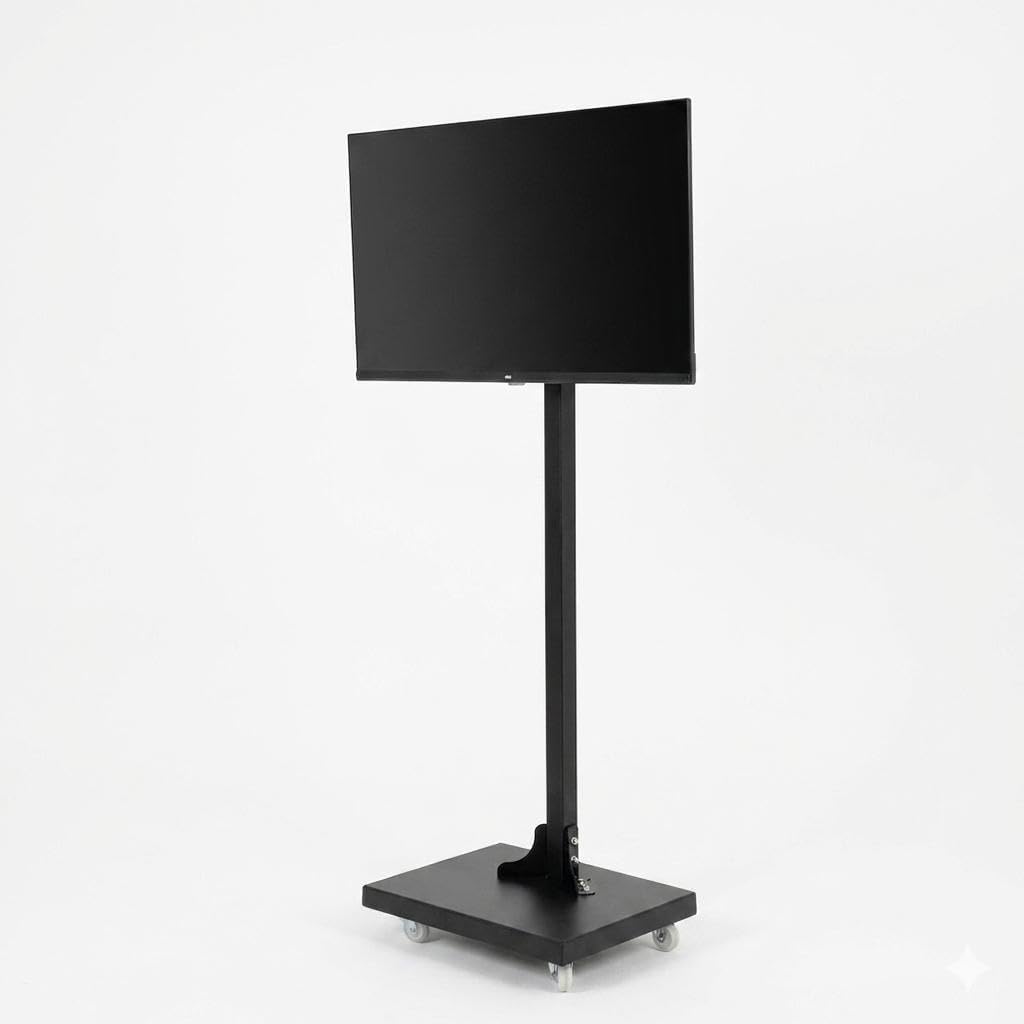Ayarlı Tv Standı – Tekerli Tv Askısı – Hareketli Tv Standı – 22″ – 43″ Tv Ile Uyumlu – Metal