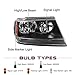 JSBOYAT Halogen Headlight Assembly Compatible with 99-04 Jeep Grand Cherokee WJ Replacement OE Headlamp Driver and Passenger Side Black Housing & Amber Reflector