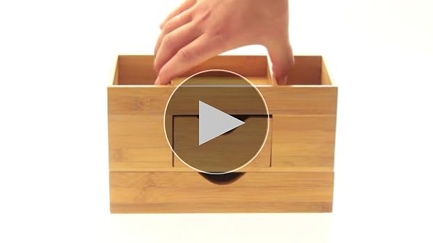 Revolving Desk Organiser, Space Saving Stationery Box. Desk Tidy. Made - View #6