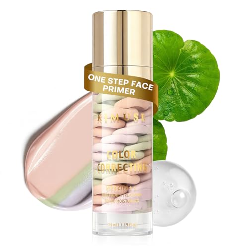 KIMUSE Color Correcting Facial Serum, Base Primer Trucco Viso, One Step Color Corrector Isolation Cream, Brightening Makeup Primer, Hydrates, Balances & Nourishes Skin, Natural Finish