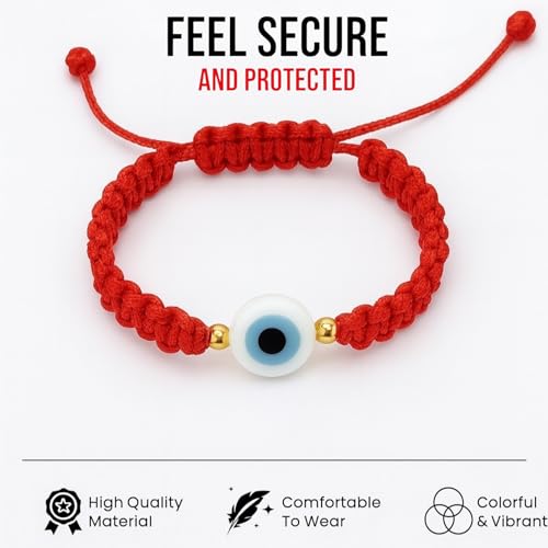 Liamlove Red Bracelet for Babies Protection Amulet for baby Amulet for baby. String for Good Luck and The Evil Eye blue eye white by Liamlove - Used condition - Image 2