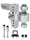 RETRUE Aluminum Trailer Tow Hitch for 2 Inch Receiver, Adjustable Truck Towing...