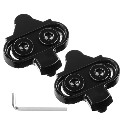 Bike Cleats - Compatible with Shimano SPD SM-SH51 & Look X-Track Pedals - for Indoor Cycling Spinning & Mountain Biking Shoes - Easy Release High Stability Includes Allen Wrench