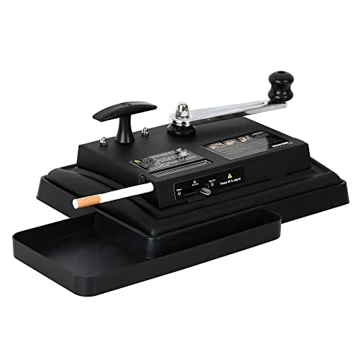 Cigarette Rolling Machine With Rolling Tray, Tobacco Rolling Machine Hand Operation Injector To Rolling Your Own Cigarettes, 100Mm, Regular Tubes, King Size (Black) #TOP4