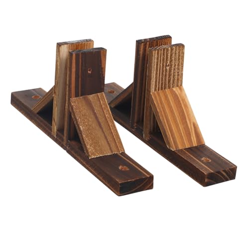 Base De Clôture De Jardin 2 Pièces Support De Clôture en Bois Matériau De De L'intimité