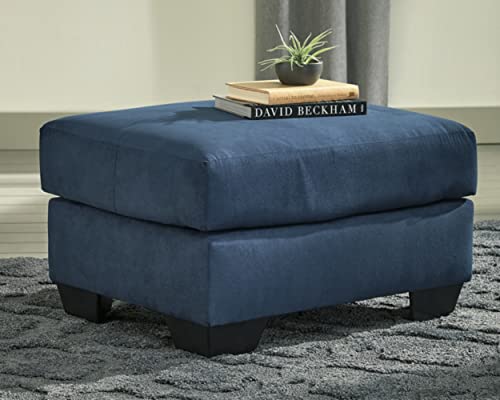Signature Design By Ashley Darcy Casual Plush Square Accent Ottoman, Dark Blue #TOP15
