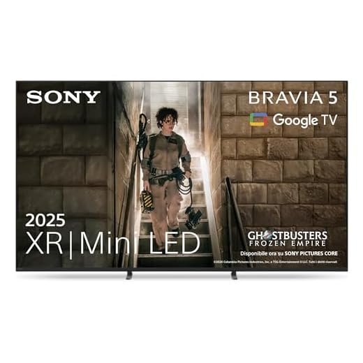 Tv 55 Pollici Sony BRAVIA 5 - XR|Mini LED| Processore AI XR | Acoustic Multi-Audio | Dolby Vision/Atmos | IMAX Enhanced | Google TV (2025)|Google Cast | Apple AirPlay 2| Eco Dashboard 2 |Menu di gioco 2-55pollici