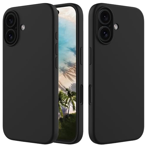 Image of ArmourPro Silicone Back Case for iPhone 16, Soft-Touch Case | Black