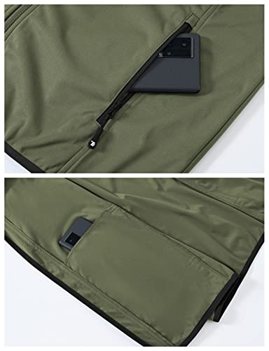 Rdruko Men's Golf Vest Lightweight Zip Up Waterproof Outdoor Travel Softshell Sleeveless Jacket(Gray Green, Us Xxl) #TOP5