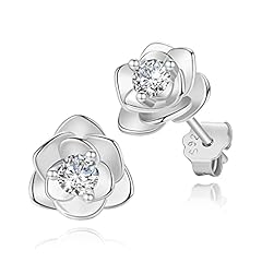Silver--Rose Flower Earring