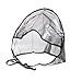 La Mart Rain Bonnet With Full Cut Visor & Netting - Black,2 Pack